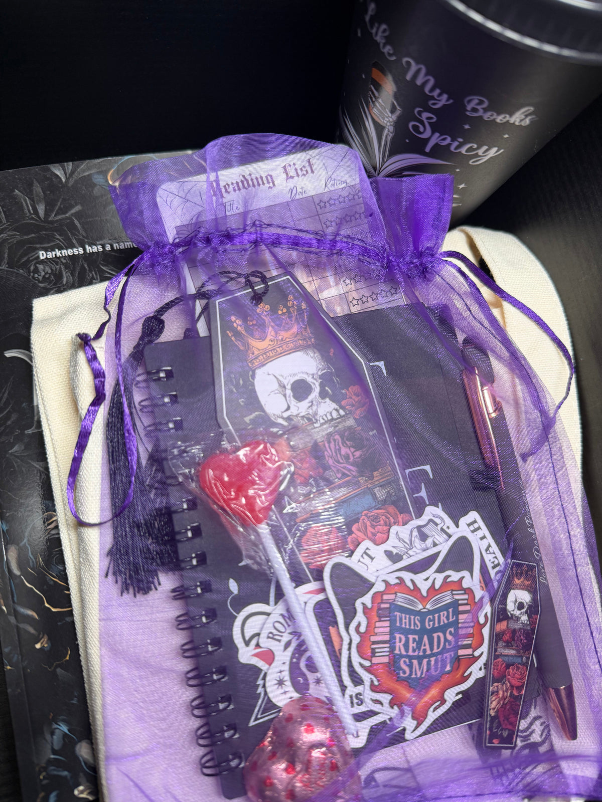 Horror Romance Book Box: Horror Theme, Dark & Spicy Books, Merch