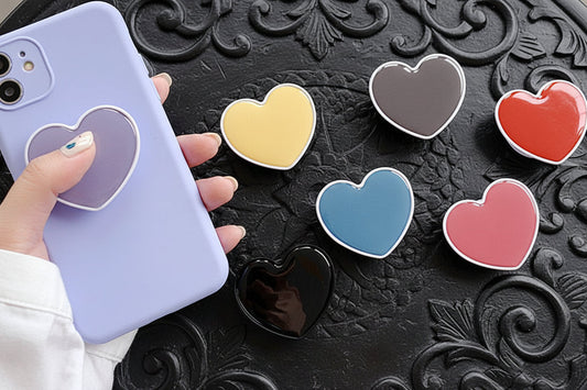 Heart Phone Grip E-Reader Holder (black. see bulk rate) - Dark Romance Crates